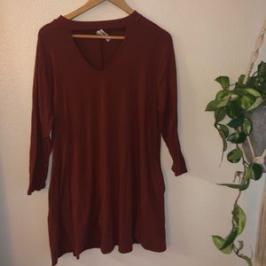 Long sleeve cotton dress